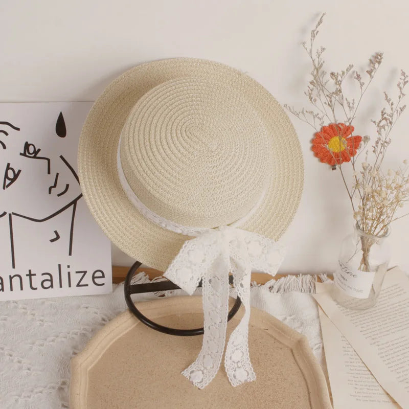 Lace Straw Hat - Little Love Baby Organics