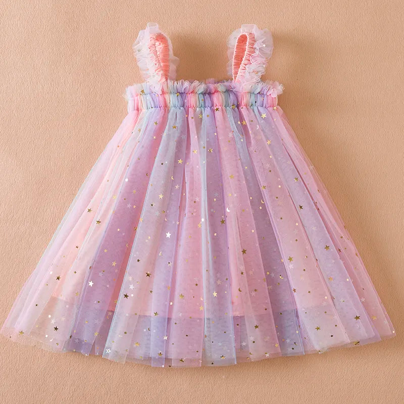 Rainbow Tulle Tutu Dress - Little Love Baby Organics