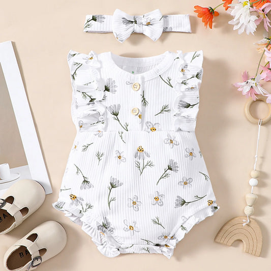 Cotton Flower Onesie