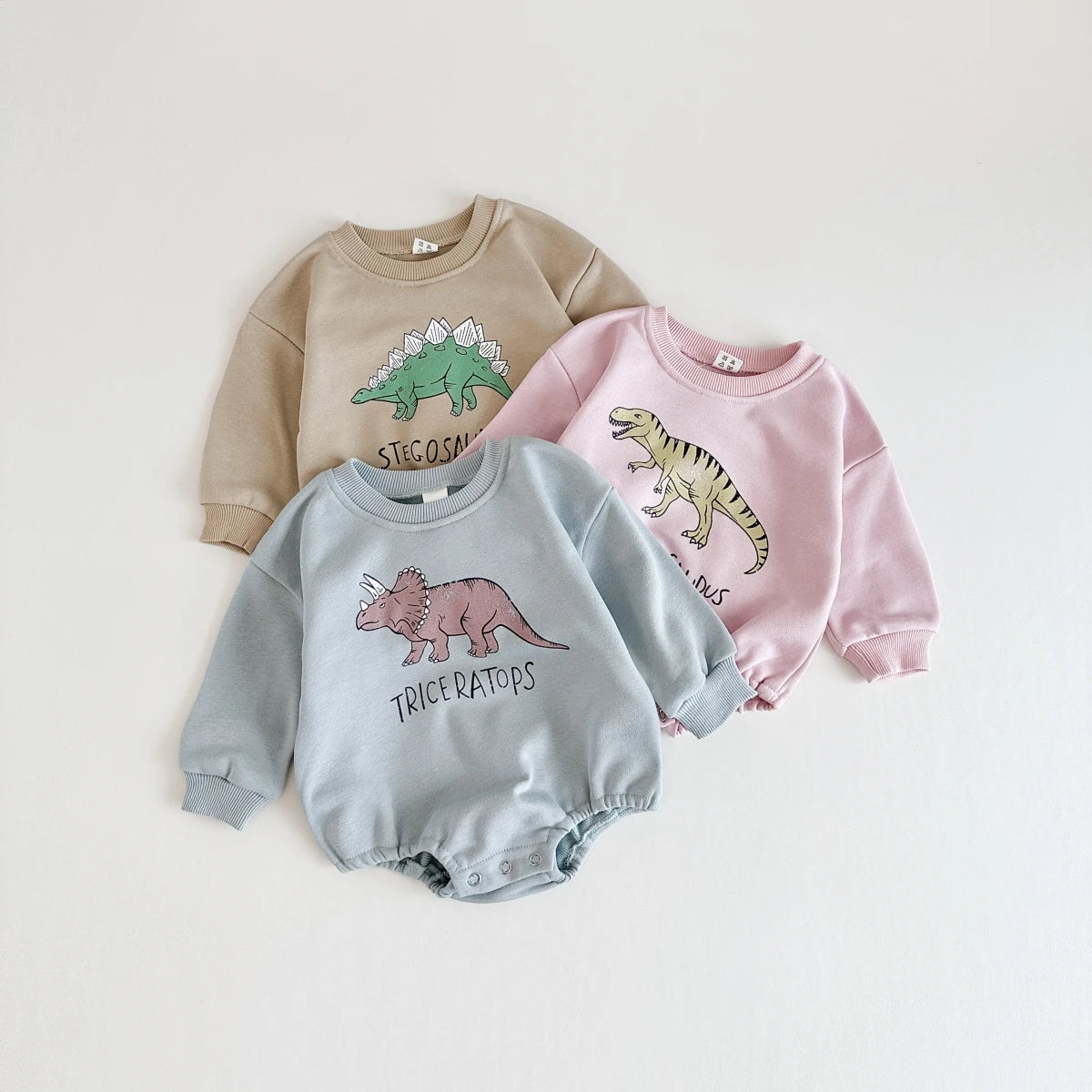 Dinosaur Sweatshirt Romper - Little Love Baby Organics