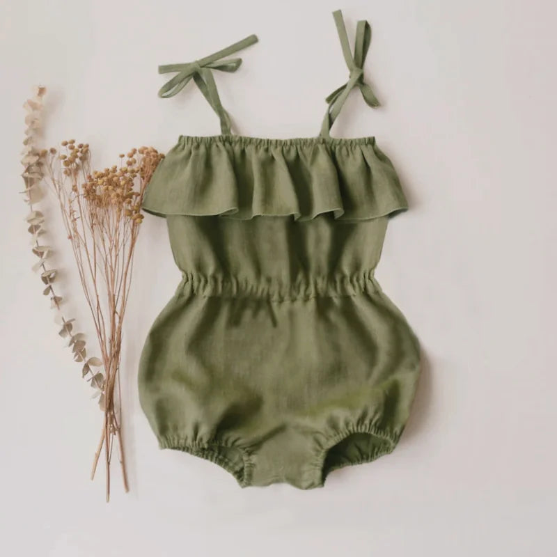 Amy Romper• Linen Cotton One Piece - Little Love Baby Organics