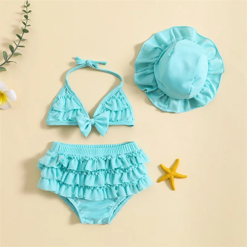 Ruffle Bikini 3 Piece