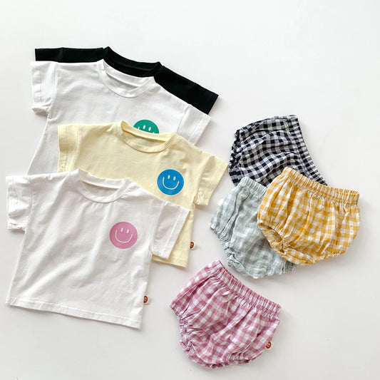 Smile + Plaid Set - Little Love Baby Organics