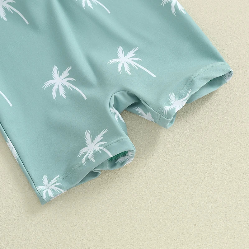 Dino/Palm Tree Zip Up Suit - Little Love Baby Organics