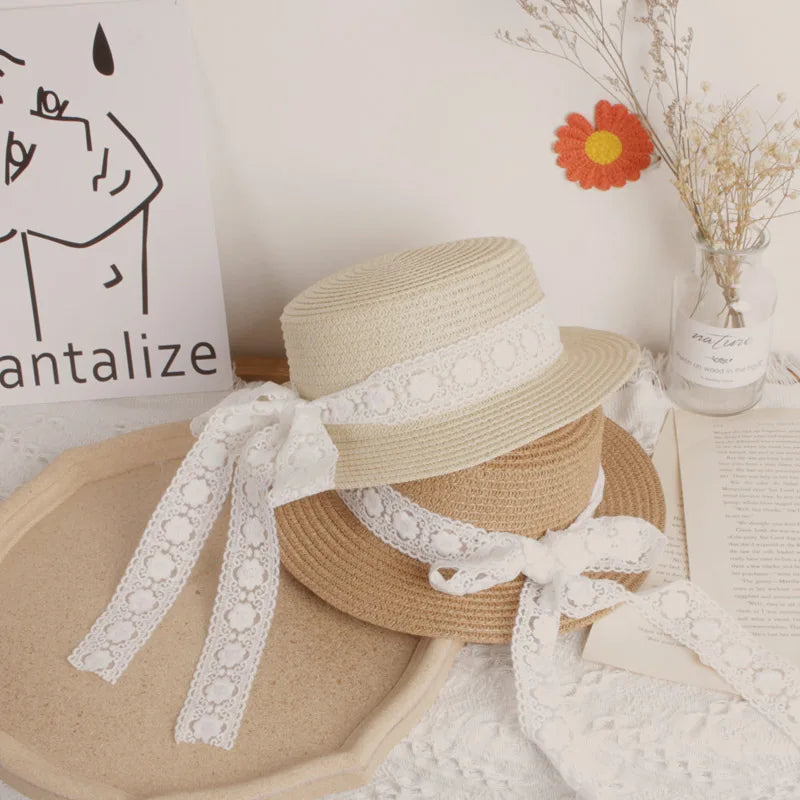 Lace Straw Hat - Little Love Baby Organics