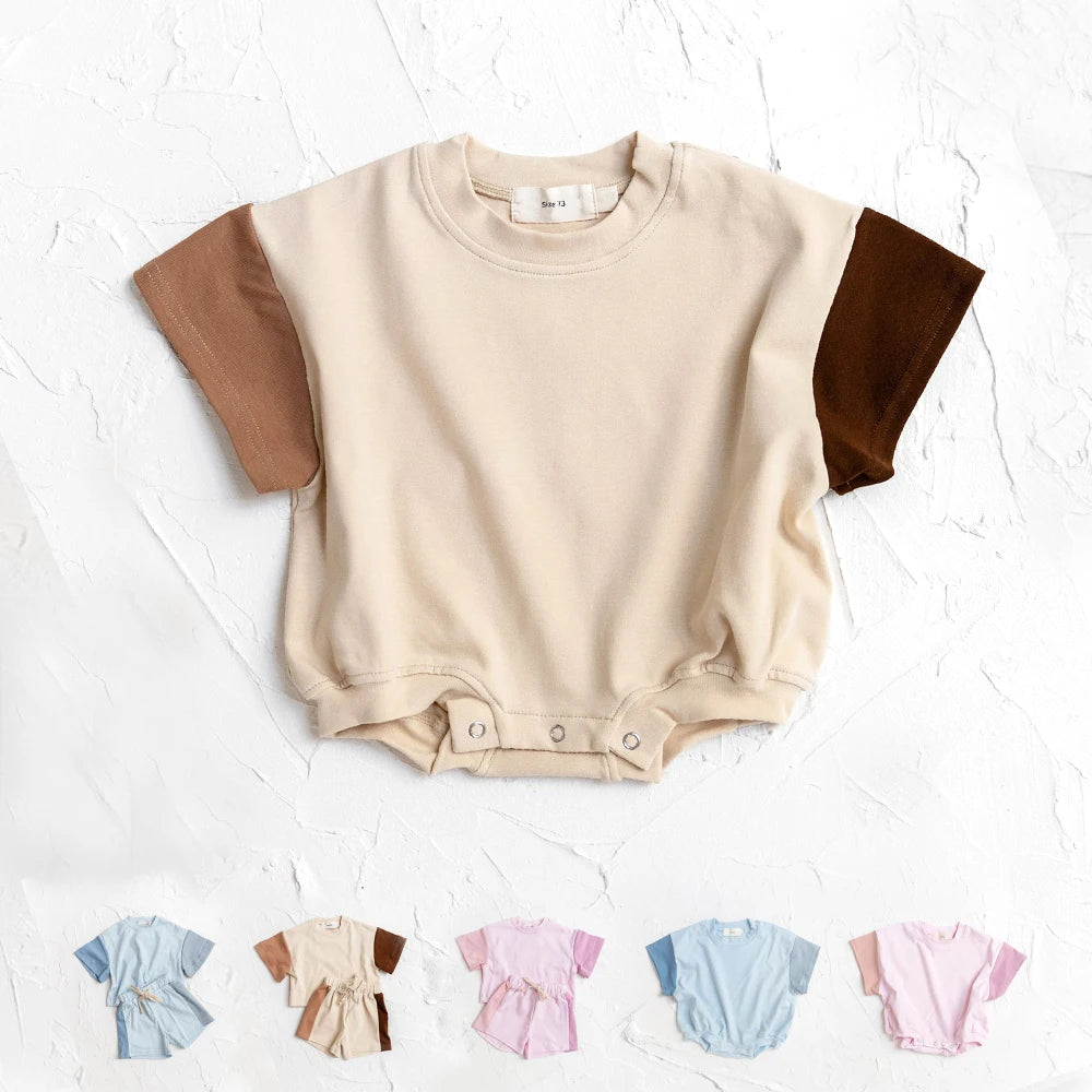 Color Block Romper/Set - Little Love Baby Organics