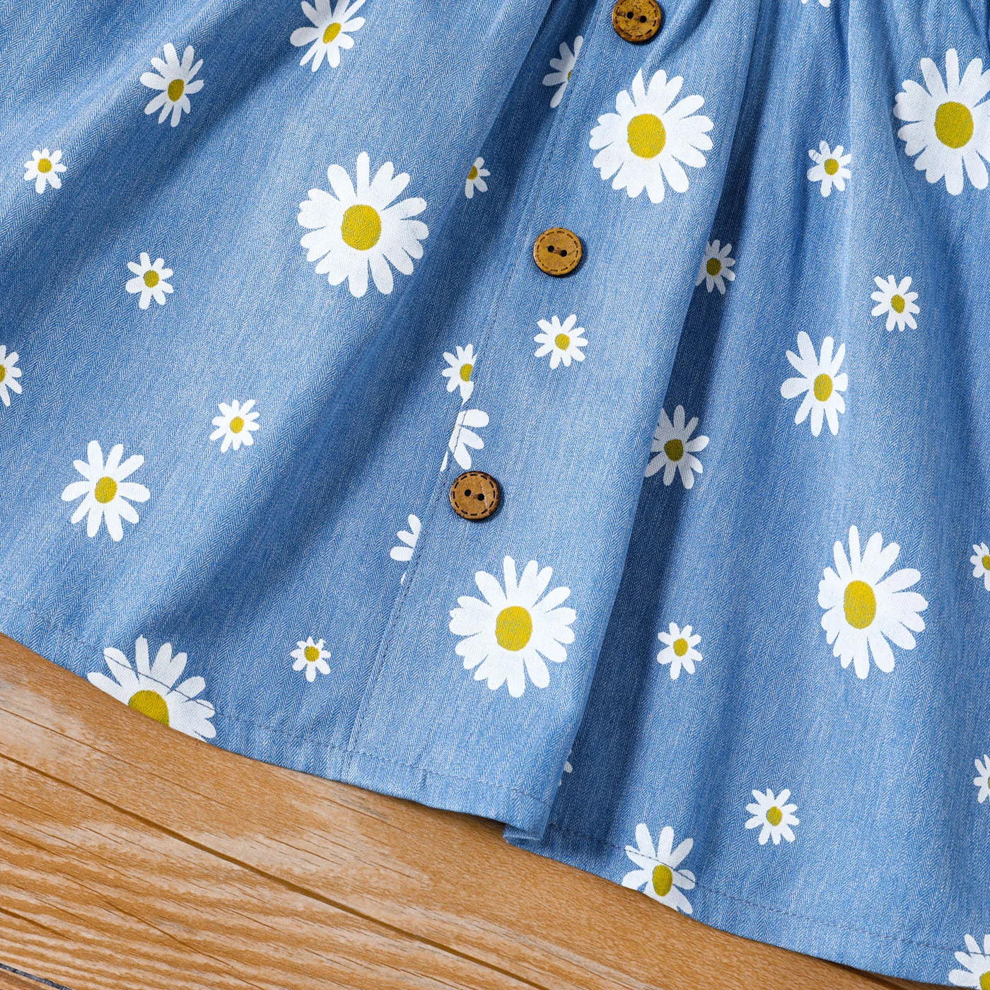 Daisy Denim Strap Dress - Little Love Baby Organics