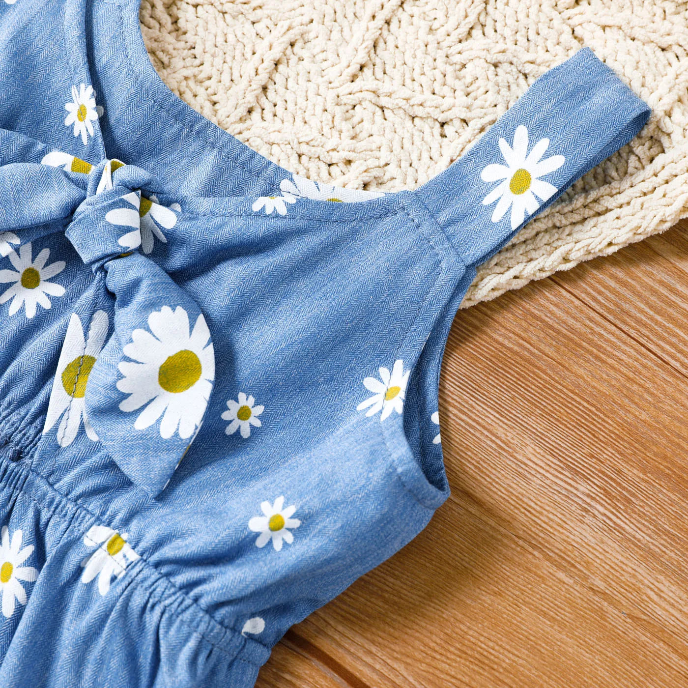 Daisy Denim Strap Dress - Little Love Baby Organics